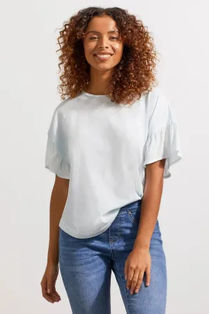 Soft Frilled-Sleeve Tee