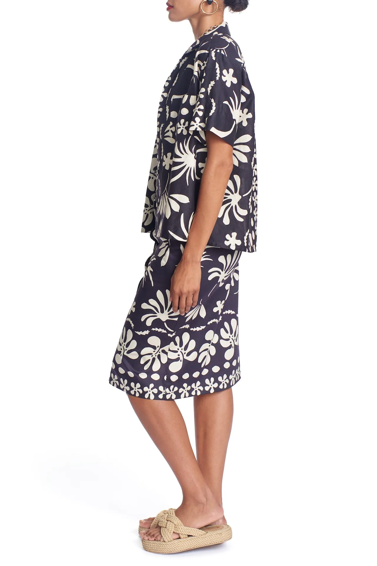 THE SHONA CAMP SHIRT - pressed flower