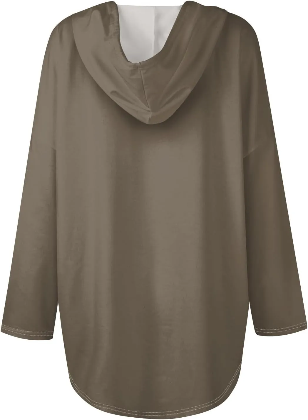 Trendy Hoodie for Women 2024 V Neck Sweatshirt Oversized Long Sleeve Pullover Outfit Drawstring Casual Outwear