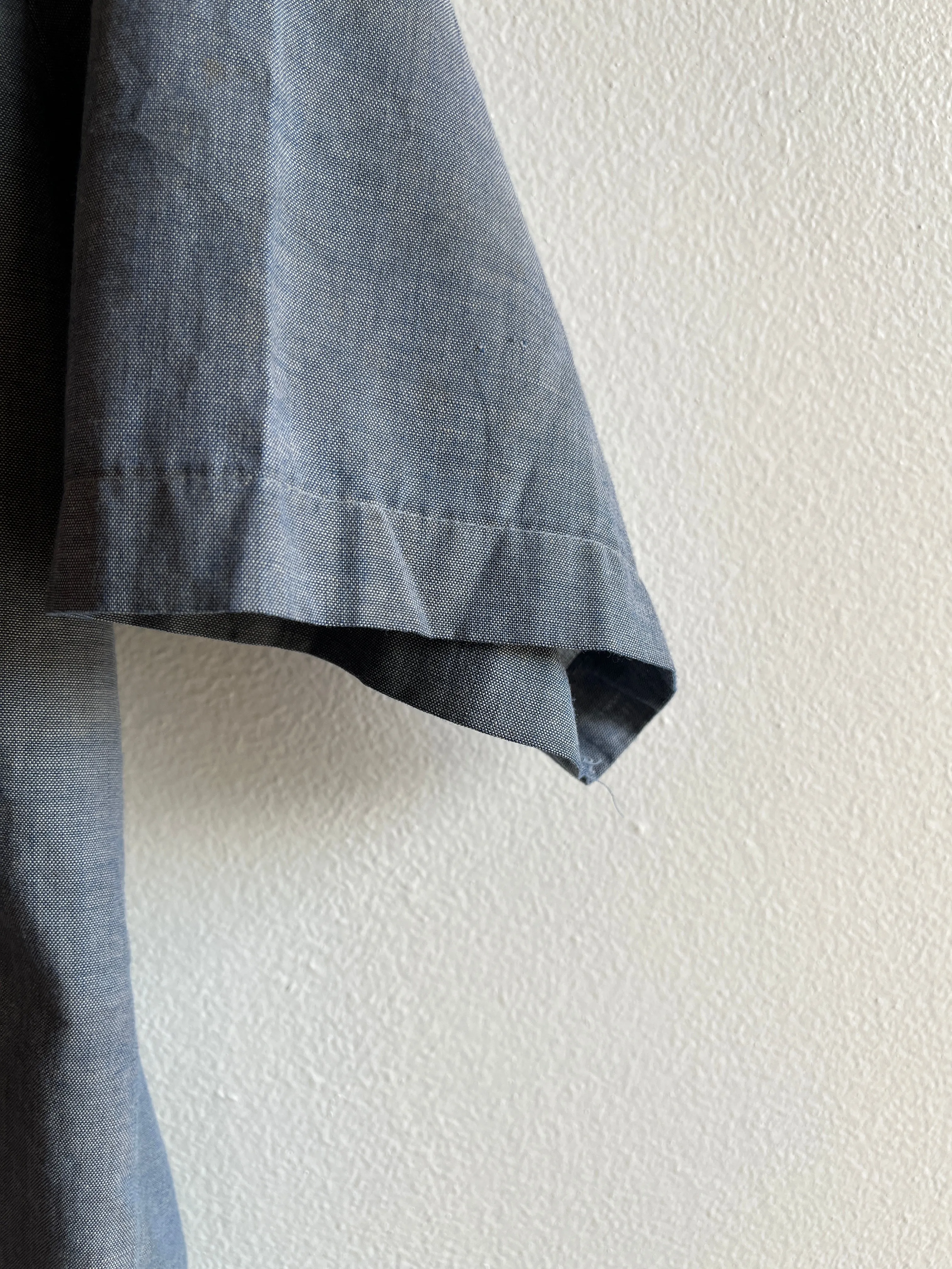 Vintage 1960s Short Sleeve USN Chambray Button Up Shirt