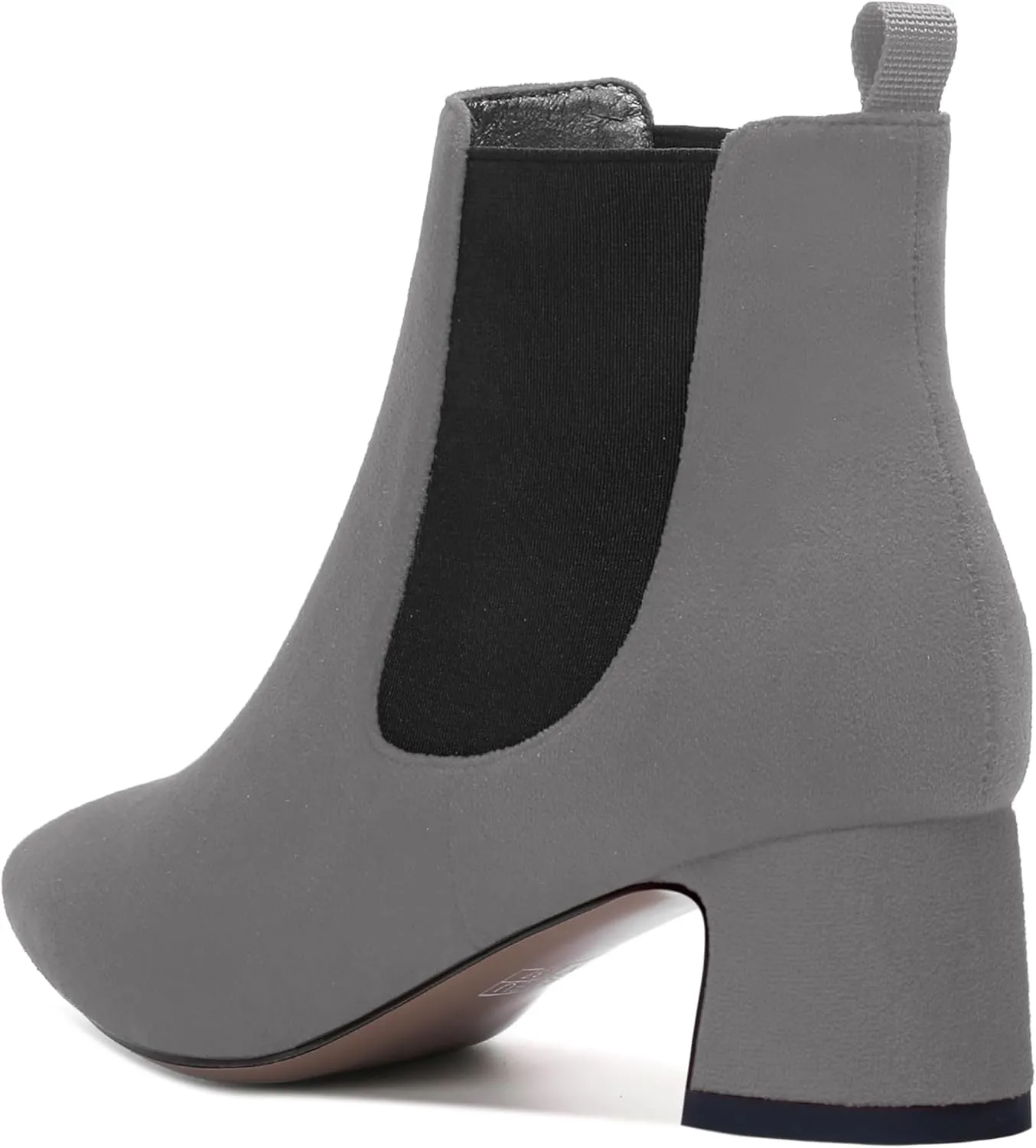 WAYDERNS Womens Suede Solid Dress Pointed Toe Bungee Evening Chunky Low Heel Ankle High Boots 2 Inch