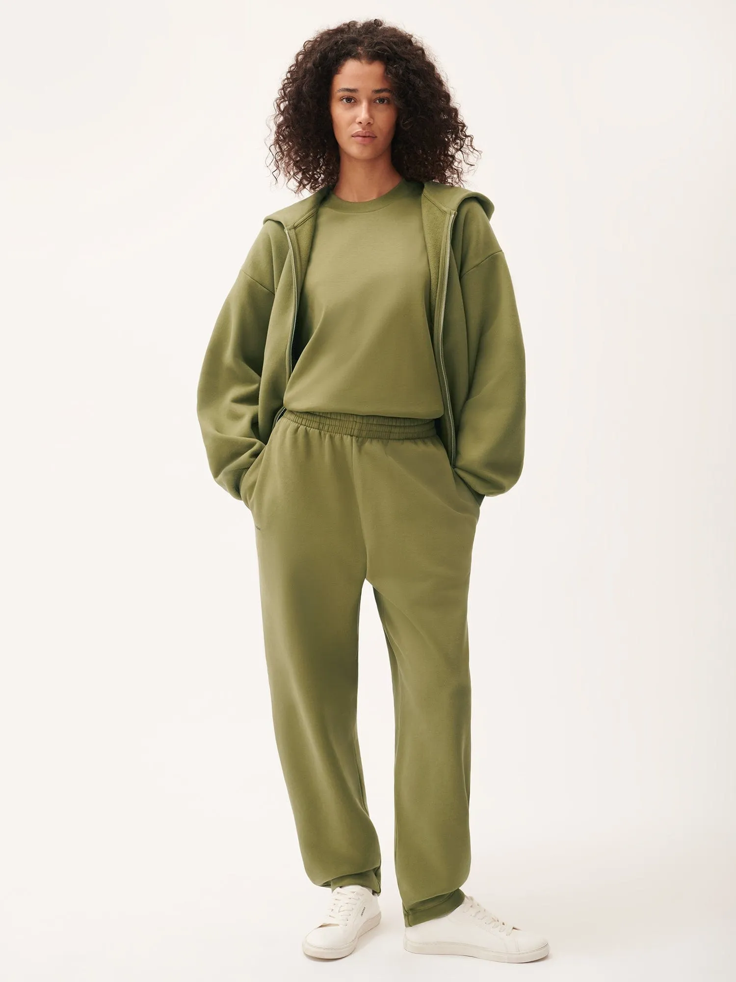 Womens DNA Barrel-Leg Track Pants—highland green
