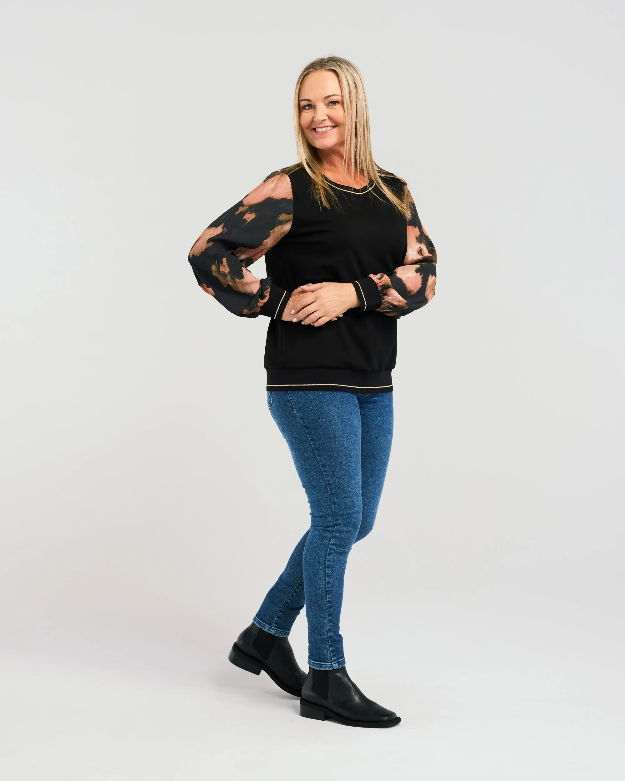 Zafina - Isadora Top - Z2039-1- Black Aurora