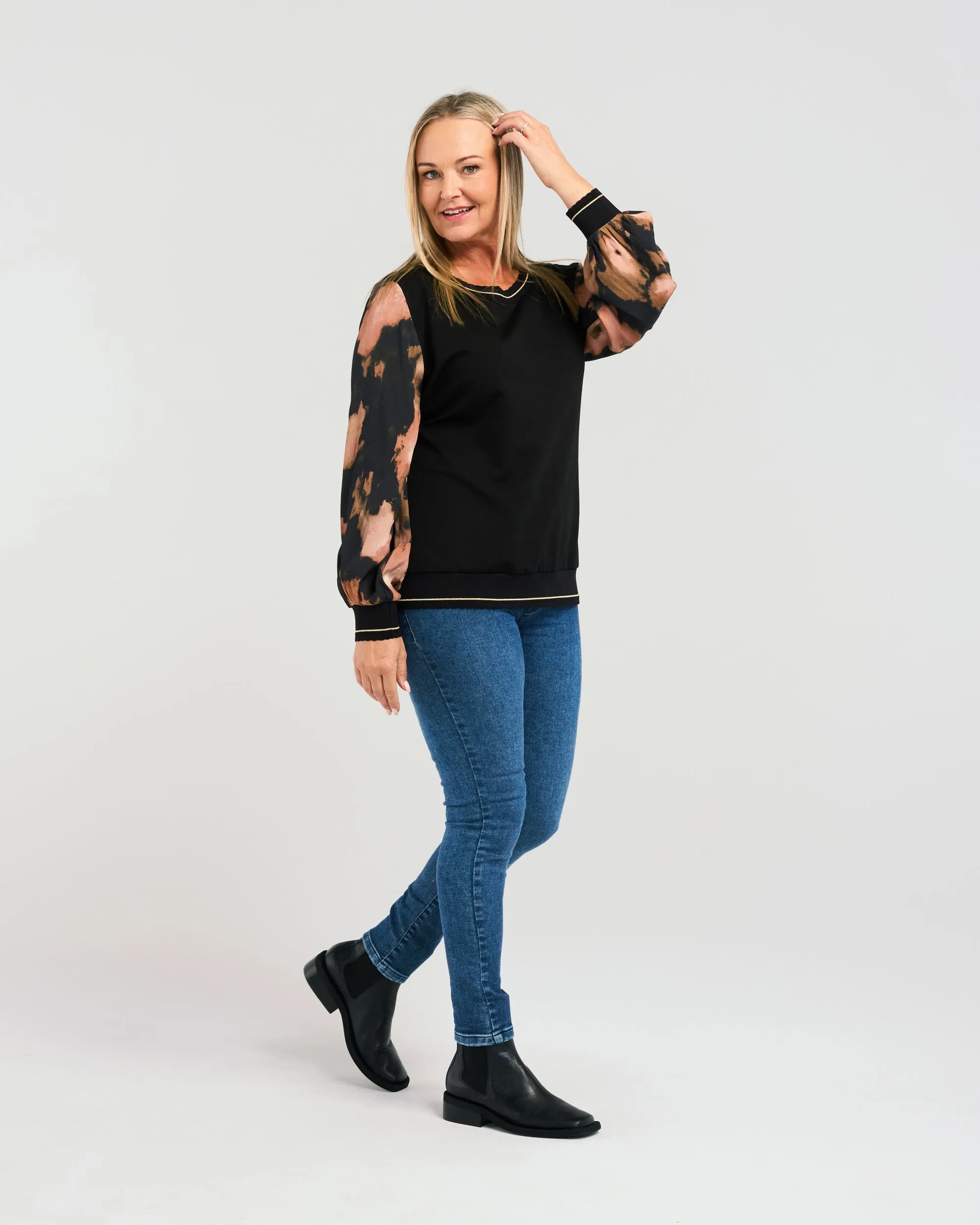 Zafina - Isadora Top - Z2039-1- Black Aurora