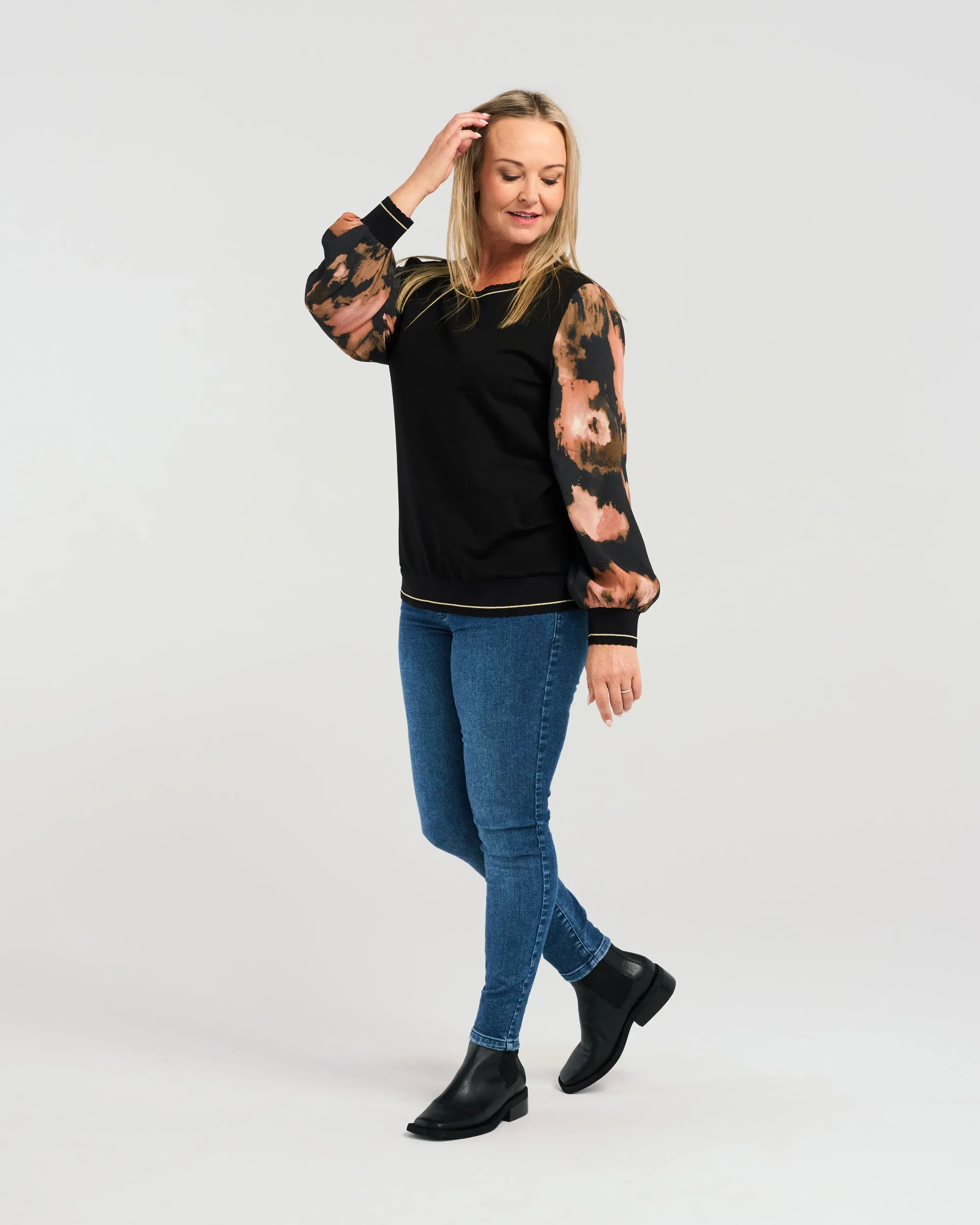 Zafina - Isadora Top - Z2039-1- Black Aurora